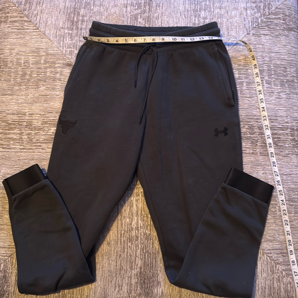 Under Armour Project Rock Mens Medium Charged Cotton Fleece Joggers Sweatpants